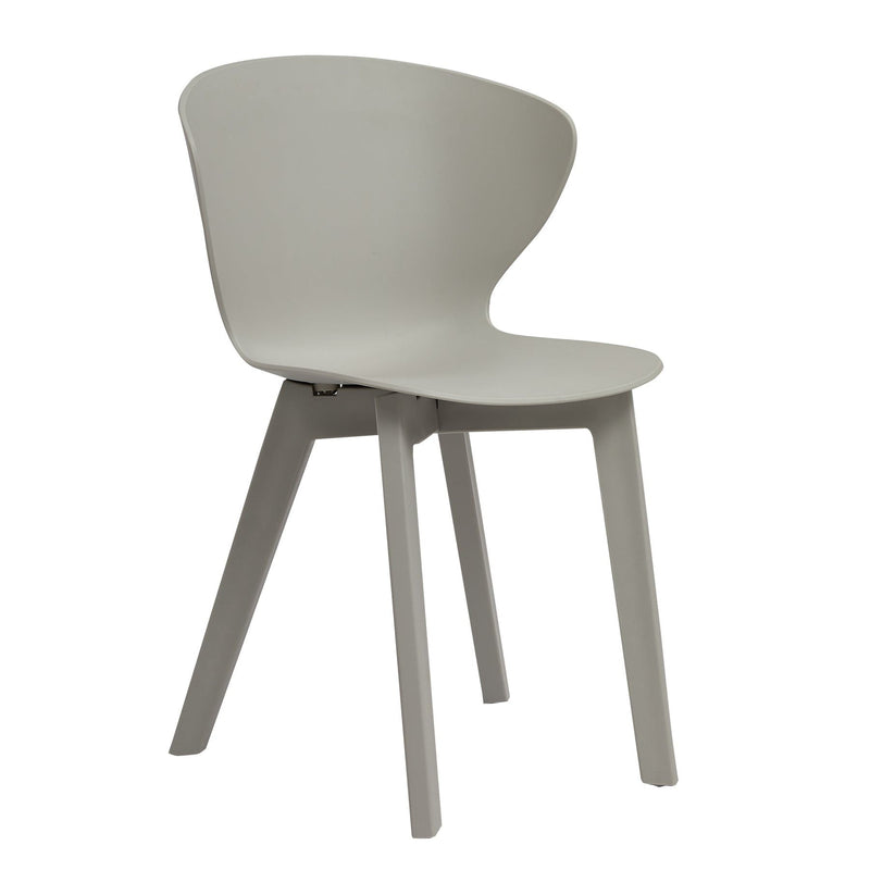 Heavy Duty Plastic Dining Side Chair (Set of 4) - Gray