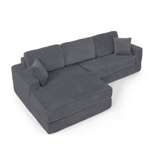 Load image into Gallery viewer, Modern Minimalist L Shape Modular Sectional Sofa, Couch
