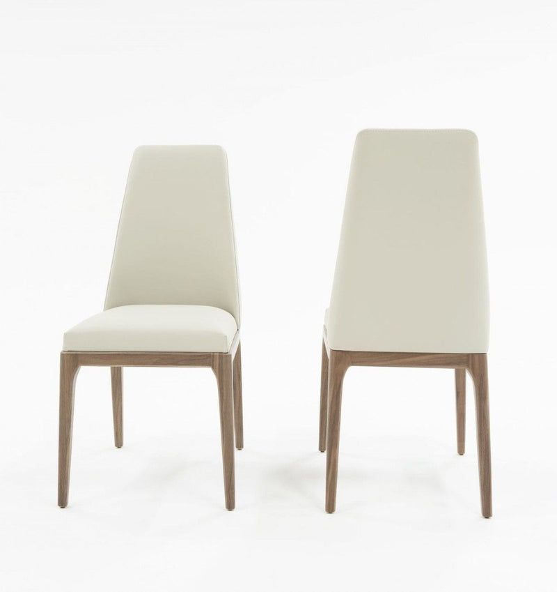 Dining Chairs (Set of 2) - Gray / Walnut