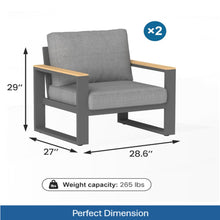 Load image into Gallery viewer, All-Weather Patio Armchairs With Thick Cushions (Set of 2)
