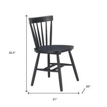 Load image into Gallery viewer, Solid Wood Slat Back Dining Side Chairs (Set of 2) - Black
