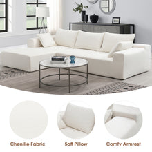 Load image into Gallery viewer, [VIDEO provided] [New] 109*68&quot; Modular Sectional Living Room Sofa Set, Modern Minimalist Style Couch, Upholstered Sleeper Sofa for Living Room, Bedroom, Salon, 2 PC Free Combination, L-Shape, Cream
