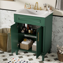 Load image into Gallery viewer, Bathroom Vanity With Integrated Sink, 2 Door Cabinet, Single Sink For Small To Medium Bathrooms
