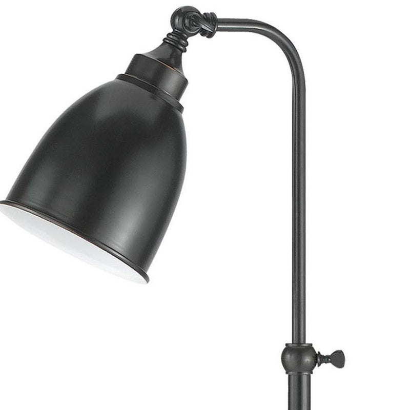 27" Metal Adjustable Lantern Table Lamp With Bronze Dome Shade - Bronze