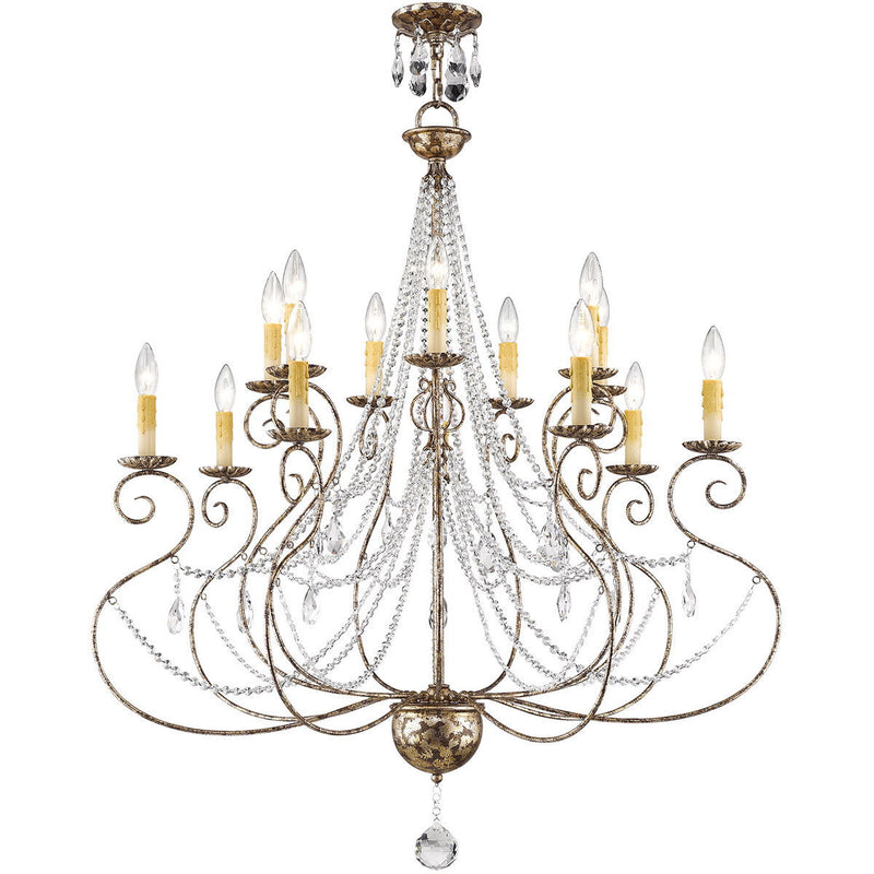 41" Multi Light Dimmable Chandelier With Shades - Bronze