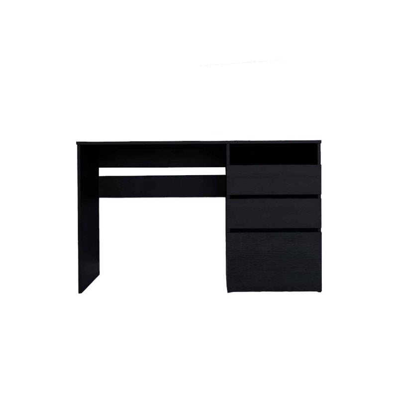 47.4" x 17.1" x 29.5" Computer Desk With Three Drawers - Black