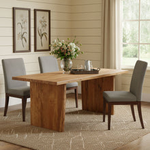 Load image into Gallery viewer, 72" Solid Wood Live Edge Sled Base Dining Table - Natural
