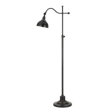 Load image into Gallery viewer, Adjustable Traditional Shaped Floor Lamp With Black Dome Shade - Bronze
