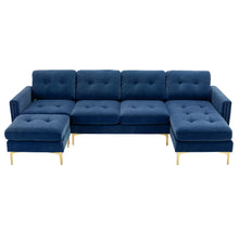 Load image into Gallery viewer, Modern L - Shape Convertible Sectional Sofa With Movable Ottoman
