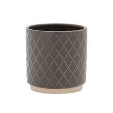 Load image into Gallery viewer, Lattice Round Pot Planters (Set of 2) - Beige / Gray
