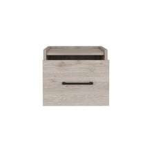 Load image into Gallery viewer, 10" One Drawer Faux Wood Floating Nightstand - Gray
