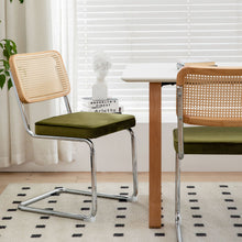 Load image into Gallery viewer, Rattan Side Accent Dining Chairs With Painted Legs (Set of 2)
