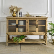 Load image into Gallery viewer, Rectangle Accent Sideboard Cabinet With Storage Shelf, Cabinet For Kitchen - Natural Wood
