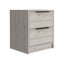 Load image into Gallery viewer, 16.1" x 14.2" x 18.8" Two Drawer Faux Wood Nightstand - Gray
