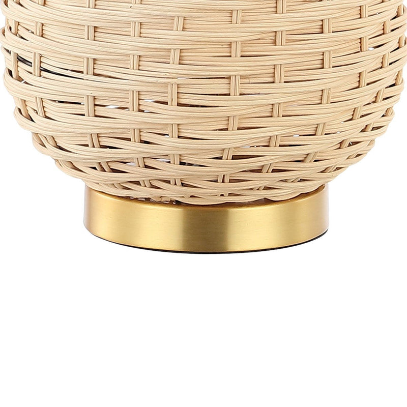 Urn Table Lamp LED With Empire Shade - Light Brown