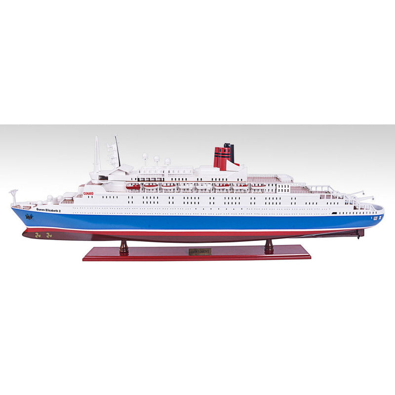 Hand Painted Model Boat (624245) - White / Blue