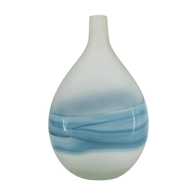 Swirl Art Table Vase - White / White
