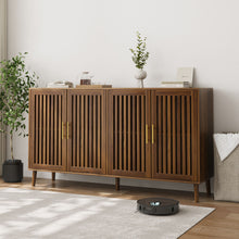 Load image into Gallery viewer, Grille Striped Sideboard Buffet Cabinet With Storage
