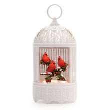 Load image into Gallery viewer, Plastic Bird Tabletop Sculpture With LED - White / Red
