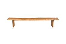 Load image into Gallery viewer, 84" Brown Solid Wood Live Edge Dining Bench
