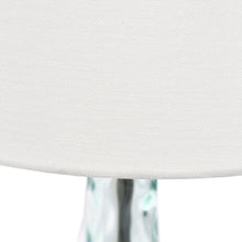 Load image into Gallery viewer, 23" Teal Blue Translucent Glass Gourd Table Lamp With Drum Shade
