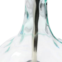 Load image into Gallery viewer, 23" Teal Blue Translucent Glass Gourd Table Lamp With Drum Shade
