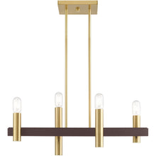 Load image into Gallery viewer, Four-Light Dimmable Chandelier With Shades - Bronze
