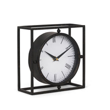 Load image into Gallery viewer, Table Clock - Black / Gold / White
