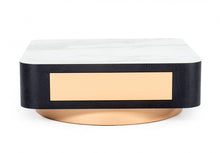 Load image into Gallery viewer, Modern Coffee Table With One Drawer - White Black And Rose Gold
