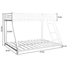 Load image into Gallery viewer, Bunk Bed Frame With Ladder And Guardrail, Heavy Duty Noise Free Design Metal Construction
