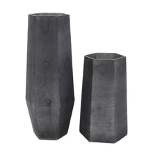 Load image into Gallery viewer, Hexagonal Table Vases (Set of 2) - Black
