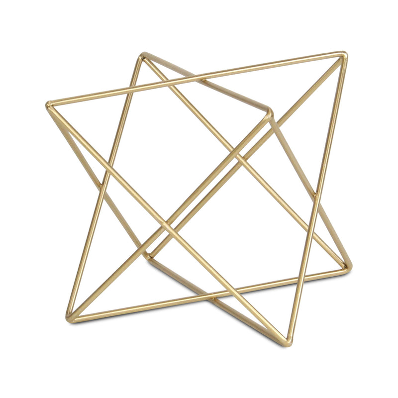 Open Geometric Tabletop Sculpture (635380) - Gold