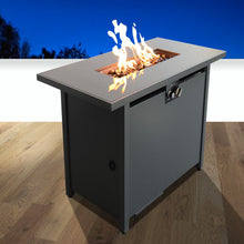 Load image into Gallery viewer, Outdoor Fire Pit Table With Lid &amp; High-Quality Materials - Black

