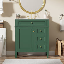 Load image into Gallery viewer, Bathroom Vanity With Top Sink, 2 Drawers &amp; Tip Out Drawer
