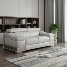 Load image into Gallery viewer, Genuine Love Seat Leather - Light Gray / Silver
