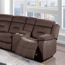 Load image into Gallery viewer, Power Reclining Sectional Set With Console Cup Holders
