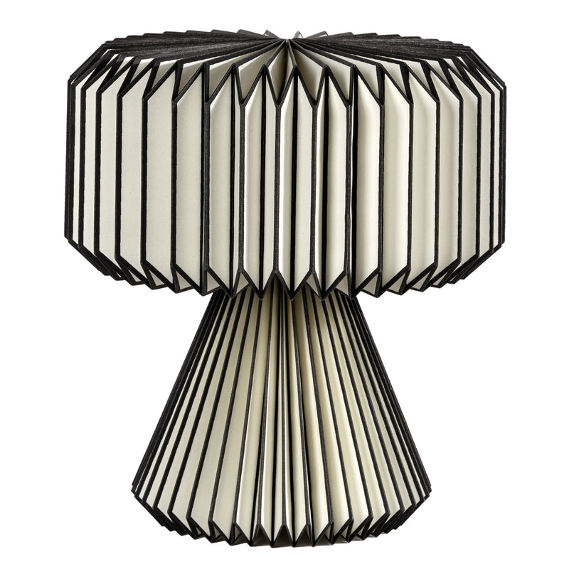 13" Geometric Table Lamp LED With Cylinder Shade - Black