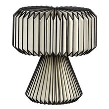 Load image into Gallery viewer, 13" Geometric Table Lamp LED With Cylinder Shade - Black
