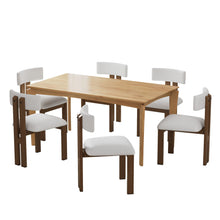 Load image into Gallery viewer, 7 Piece Dining Set With Upholstered Armless Chairs And Table
