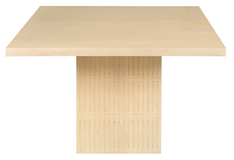 Solid Wood Pedestal Base Square Dining Table - Natural