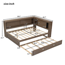 Load image into Gallery viewer, Daybed With Storage Shelves, LED, USB, And Trundle
