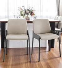 Load image into Gallery viewer, Dining Side Chairs In Leather (Set of 2) - Gray
