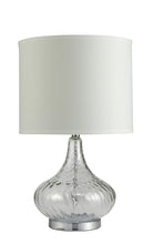 Load image into Gallery viewer, Clear Textured Glass Table Lamp - Clear
