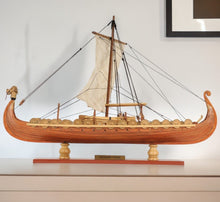 Load image into Gallery viewer, Hand Painted Model Boat Tabletop Sculpture (401957) - Brown
