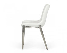 Load image into Gallery viewer, Upholstered Faux Leather Dining Chairs Without Arms (Set of 2) - White

