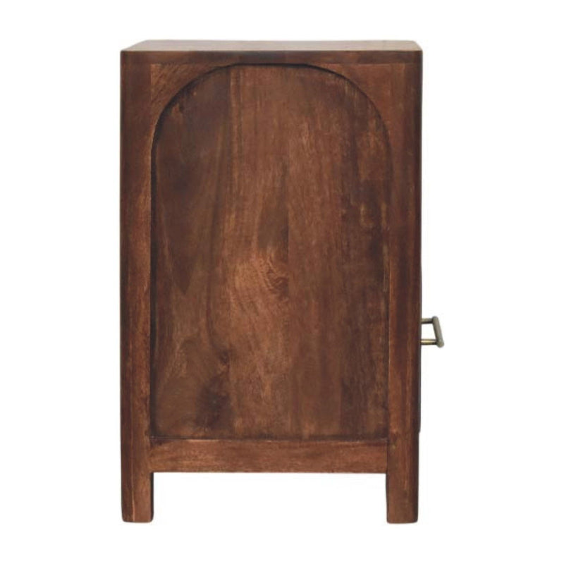 22" Solid Wood Two Drawer Nightstand - Dark Brown