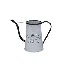 Load image into Gallery viewer, Galvanized Flowers Garden Decorative Watering Can - Black / Gray
