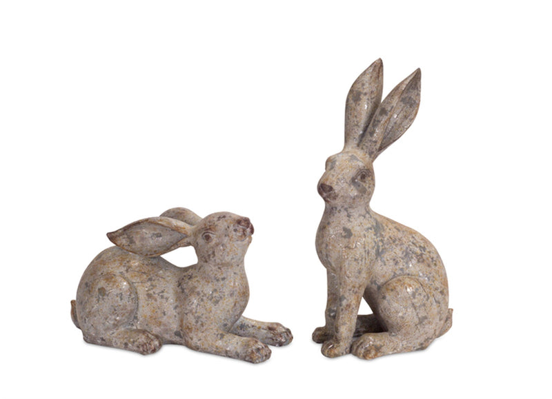 Poly Figurine Tabletop Sculpture (Set of 2) (592942) - Gray
