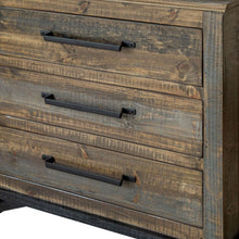 Load image into Gallery viewer, Solid Wood Three Drawer Chest - Brown / Gray

