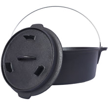 Load image into Gallery viewer, Pre-Seasoned Cast Dutch Oven With Skillet Lid And Pot Rack

